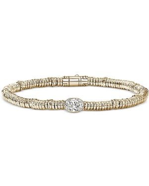 John Hardy 14K Lovestruck Lab Grown Diamond Solitaire Heishi Bead Bracelet - White