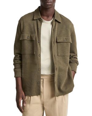 Vince Double Slub Shirt Jacket - Brown