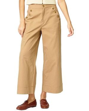 Central Park West Dean Straight Leg Button Pant - Natural