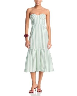 aqua denim bustier midi dress AQUA Denim Bustier Midi Dress - Exclusive