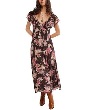 Free People Forsythia Printed Maxi Dress - Red