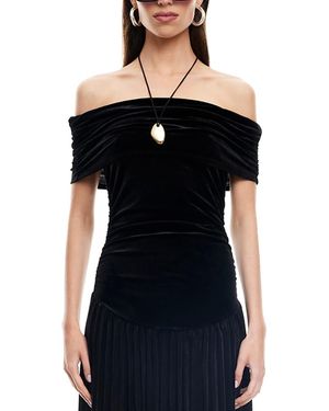 Lioness Field Of Dreams Off-The-Shoulder Maxi Dress - Black