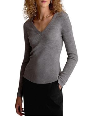 M.M.LaFleur M. M.Lafleur Yanka Ribbed Merino Sweater - Gray