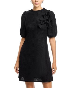 AREA STARS Double Bow Knit Dress - Black