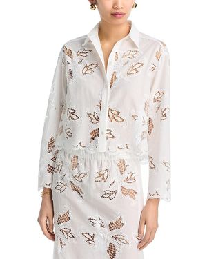 CISSA Long Sleeve Cropped Shirt - White