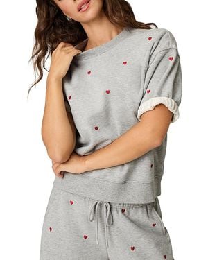 Pj Salvage C'Est La Vie Cotton Sweatshirt - Gray