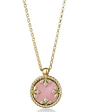 Roberto Coin 18K Venetian Medallion Jade & Diamond Pendant Necklace, 16-18 - Metallic