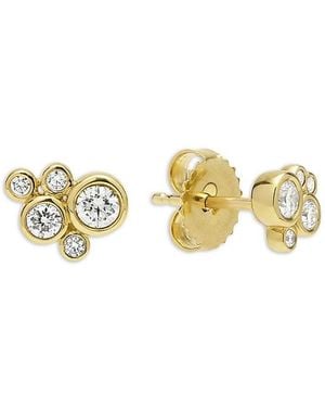 Lagos 18K Fizz Diamond Bezel Cluster Stud Earrings - Metallic