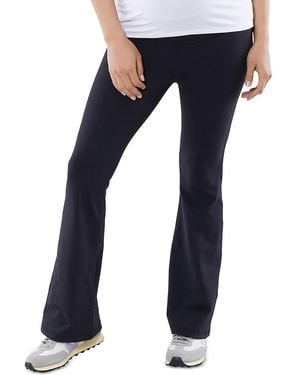 Ingrid & Isabel Fold Down Flared Maternity Leggings - Blue