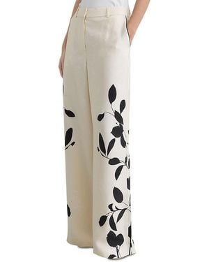 Reiss Petite Delilah Printed Wide Leg Pants - White