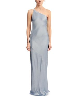 Shona Joy La Lune One Shoulder Cowl Back Gown - Blue