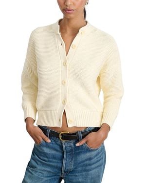 Alex Mill Nico Crewneck Cotton Cardigan - White