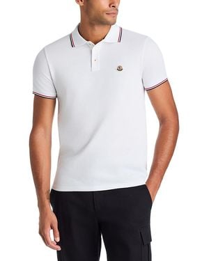 Moncler Cotton Short Sleeve Polo - White