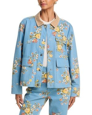 Veronica Beard Leighton Cord Collar Jacket - Blue