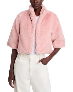 Echo Sheared Mink Faux Fur Jacket - Pink