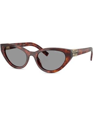 Miu Miu Signature Butterfly Sunglasses, 54Mm - Grey