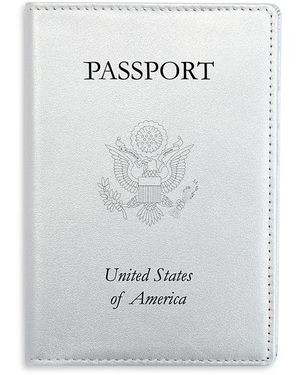 ROYCE New York Leather Rfid-Blocking-Accented U. S. Passport Case - White
