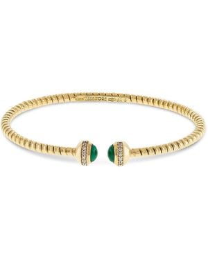 Alberto Milani 18K Diamond & Malachite Via Giardino Tubogas Small Rope Bracelet - Metallic