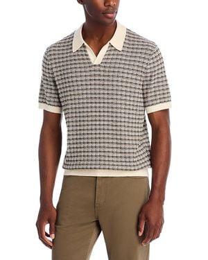 Madewell Short Sleeve Stripe Sweater Polo - White
