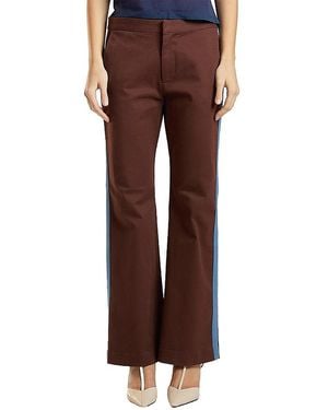 Cynthia Rowley Cotton Cropped Flared Pants - Brown