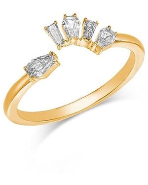 Moon & Meadow 14K Lab Grown Diamond Mixed Cut Cuff Ring - Metallic