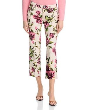 L'Agence Blaine Low Rise Crop Stovepipe Jeans - Multicolor