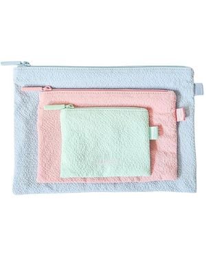 augustnoa Flat 3 Pouch Set - Blue