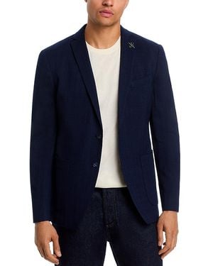 John Varvatos Slim Fit Varick Herringbone Jersey Sport Coat - Blue