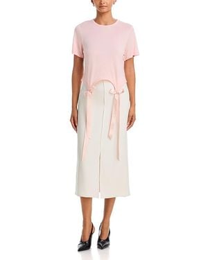 Simone Rocha Bow Tail Crewneck Tee - Pink