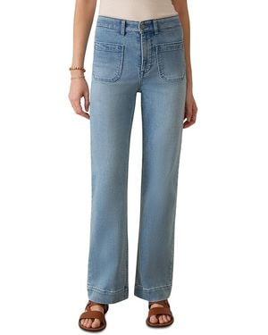 Faherty Stretch Terry Patch Pocket Ankle Pants - Blue
