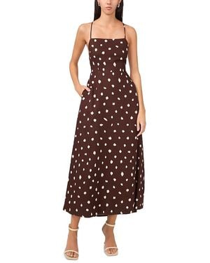 1.STATE Strappy Lace Up Maxi Dress - Red
