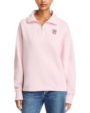 Rag & Bone Rb X Bloom Vintage Terry Half Zip Sweatshirt - Pink