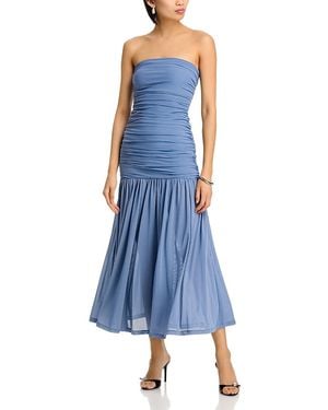 Bardot Solana Mesh Maxi Dress - Blue