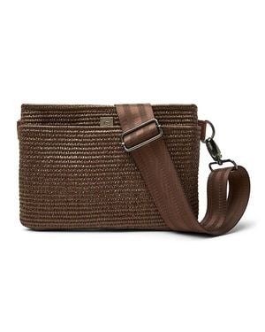 Think Royln Bum Bag 2.0 Raffia Crossbody - Brown