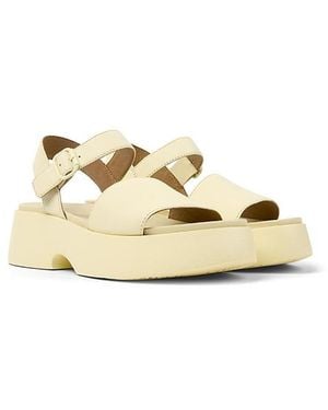 Camper Tasha Leather Strap Sandal - Metallic