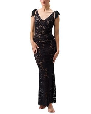Rya Collection Amour Stretch Lace Floor Length Gown - Black
