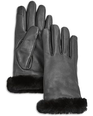 UGG Shearling Cuff Tech Gloves - Gray