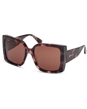 Max Mara Hinge Square Sunglasses, 56Mm - Brown