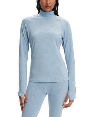Varley Always Warm Mock Neck Tee - Blue