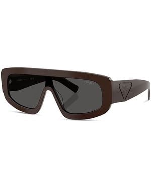 Prada Shield Sunglasses, 148Mm - Black