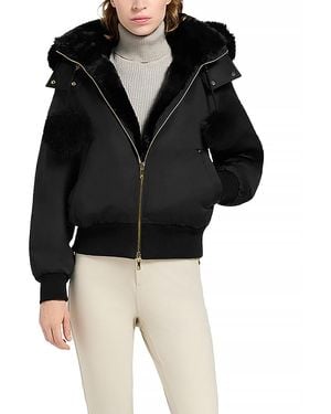Moose Knuckles Debbie Reversible Bomber Jacket - Black