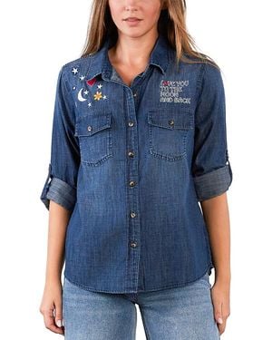 Billy T To The Moon And Back Denim Shirt - Blue
