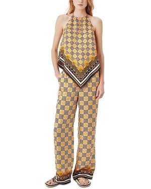 Tresser Silk Pants - Metallic