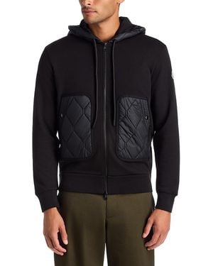 Moncler Hooded Zip Up Cardigan - Black
