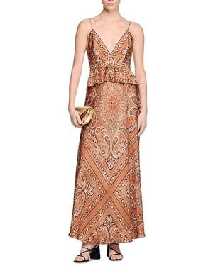 Sandro Bandana Print Maxi Dress - Multicolor