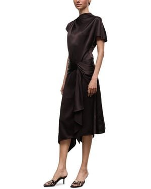 STAUD Davina Silk Blend Dress - Black