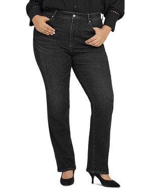 NYDJ Marilyn High Rise Straight Leg Jeans - Black
