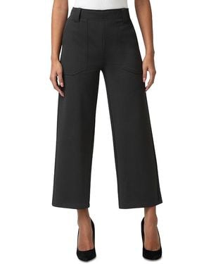 Hue Cropped Wide Leg Pants - Black