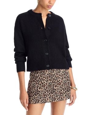Aqua Side Slit Cardigan - Black