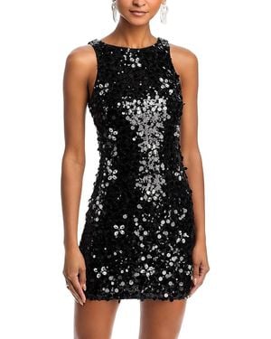 Aqua X Salvo Rizza Sequin Mini Dress - Black